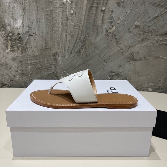 Celine white women's sandals - Picture 3 of 4